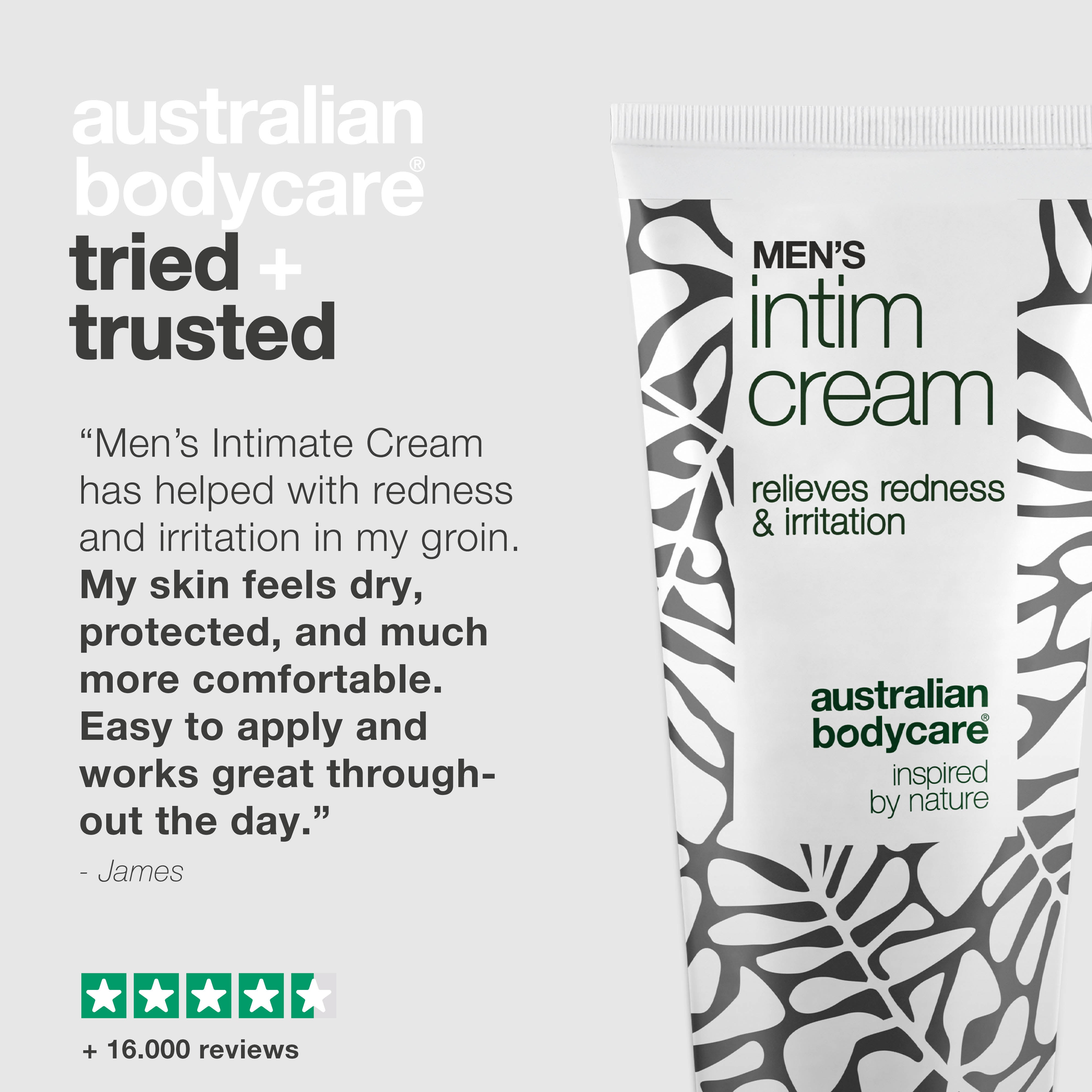 Intímny krém pre mužov – zmierňuje svrbenie a odieranie pokožky —  Intímny krém pre mužov chráni pred podráždením a začervenaním. Obsahuje bambucké maslo, včelí vosk a zinok pre dokonalú starostlivosť.