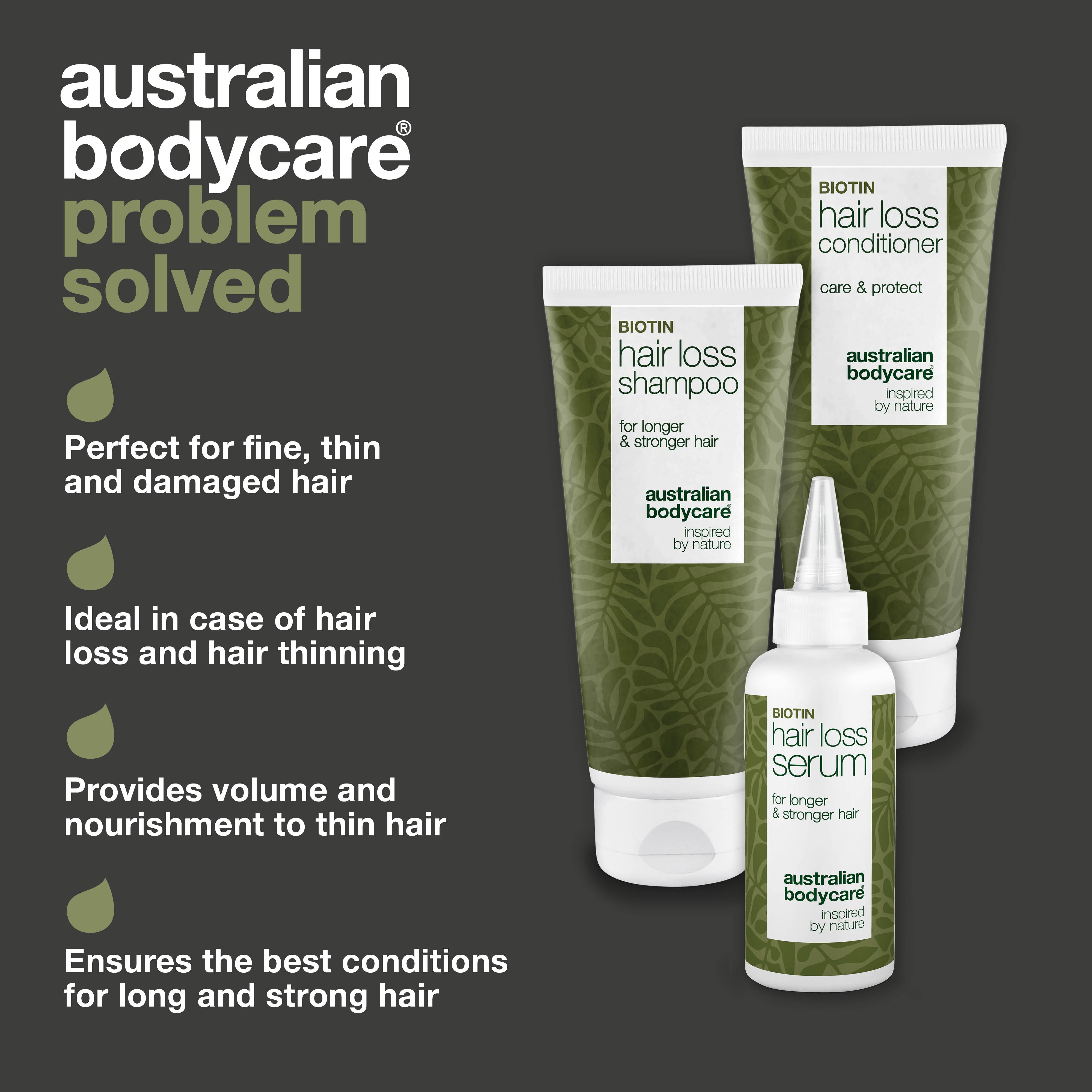 Balíček proti vypadávaniu vlasov — Pre jemné a riedke vlasy, obsahuje prírodné aktívy pre objem a výživu.