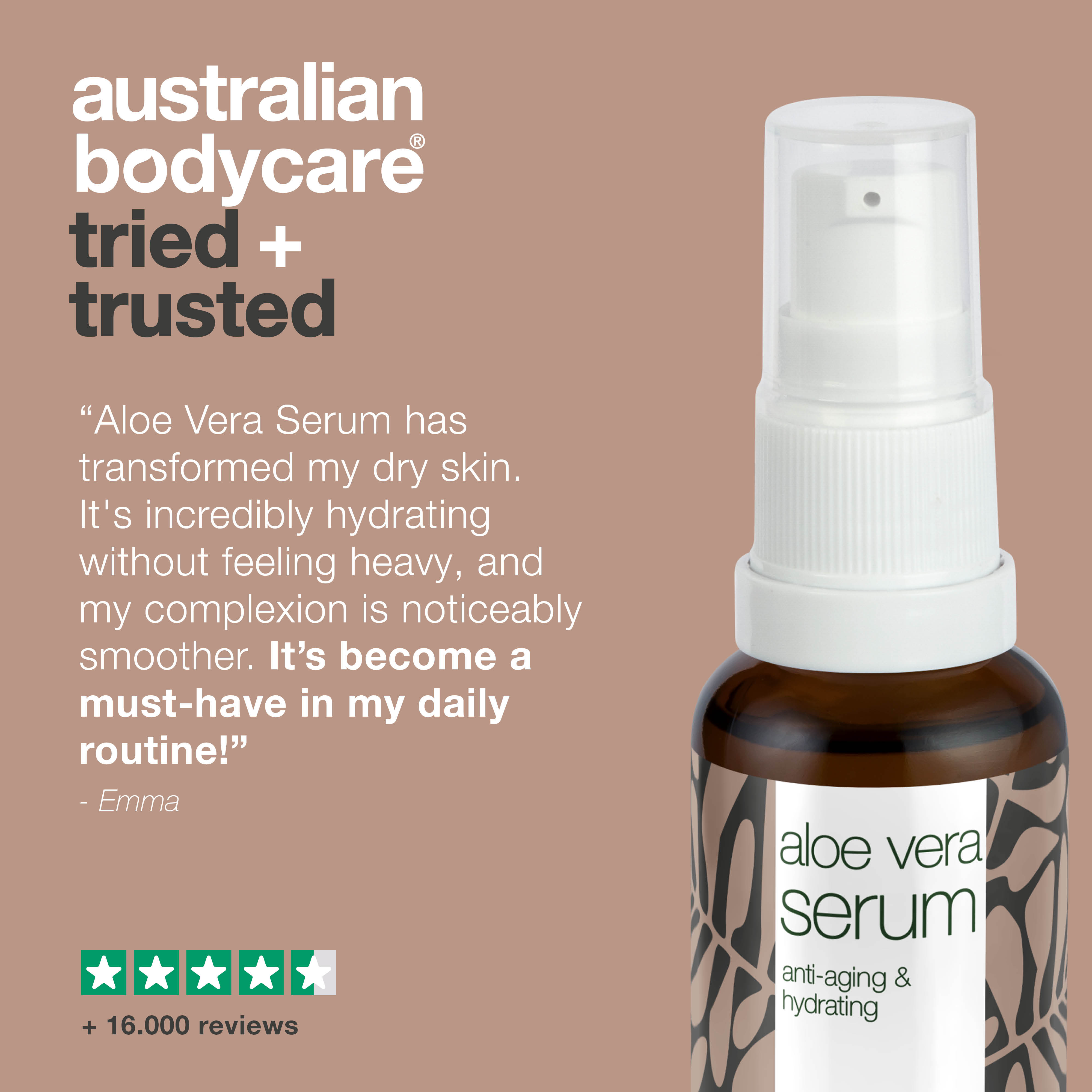 Aloe Vera Sérum proti vráskam — Sérum s Aloe Vera a prírodnými ingredienciami pre hydratáciu a spevnenie pleti.