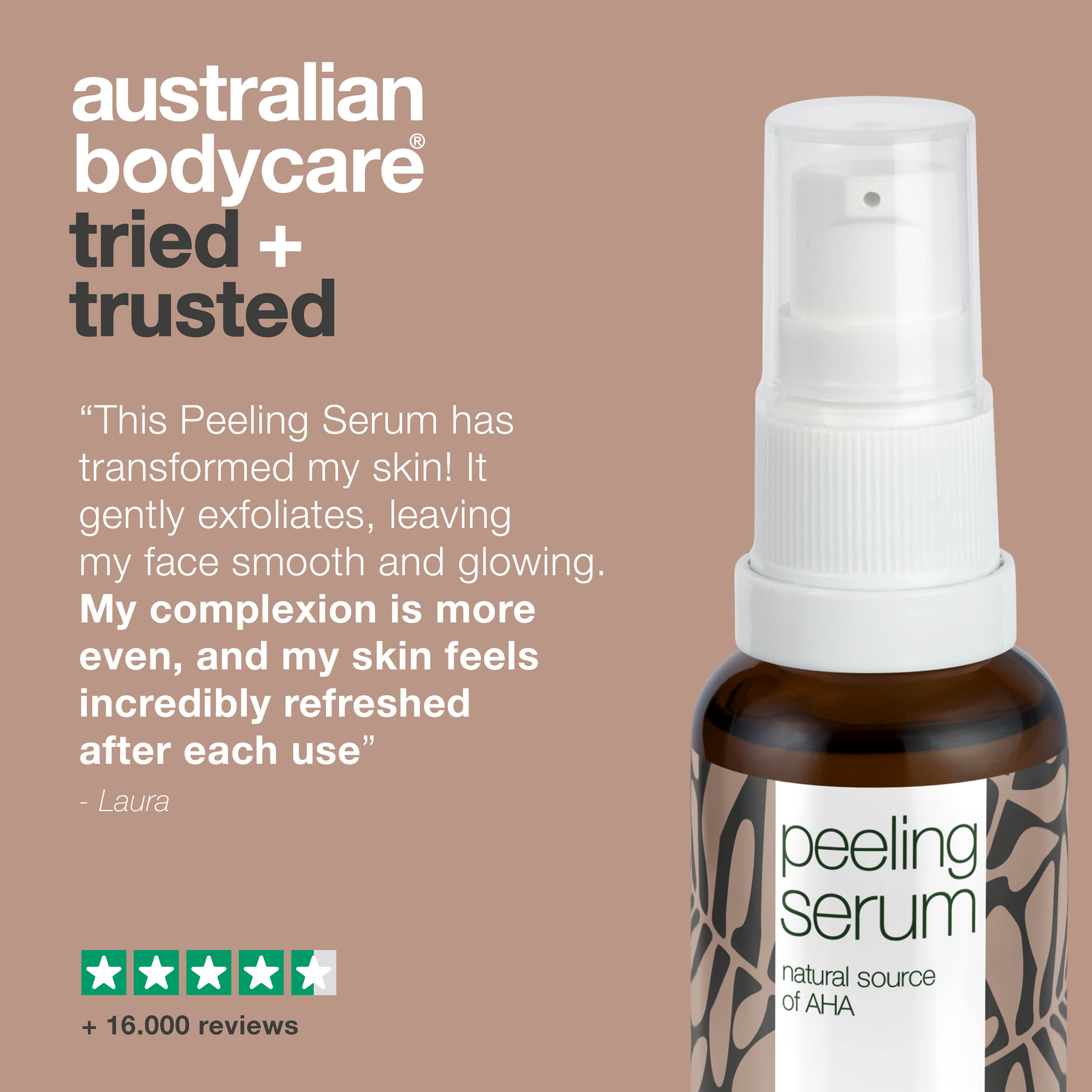 Peeling sérum pre jemnú pleť — Jemný prírodný peeling s AHA a niacínamidom pre hladkú pleť.
