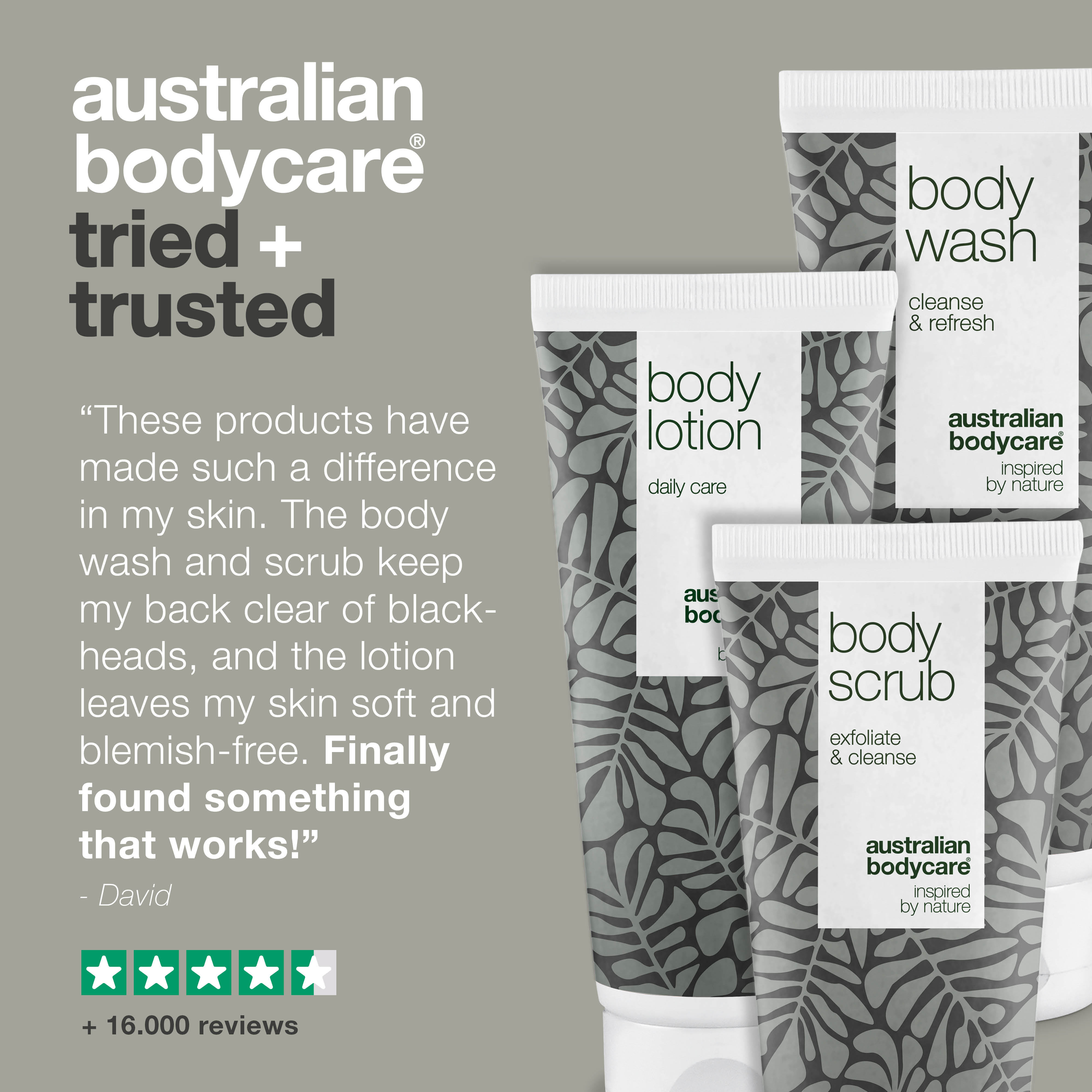 3-dielny set pre pokožku bez nerovností — Tri účinné produkty zanechávajú pokožku hladkú a bez talgových vyrážok. Čistí, exfoliuje a hydratuje s prírodnými aktívnymi látkami - Dermatologicky testované a vhodné pre všetky typy pleti