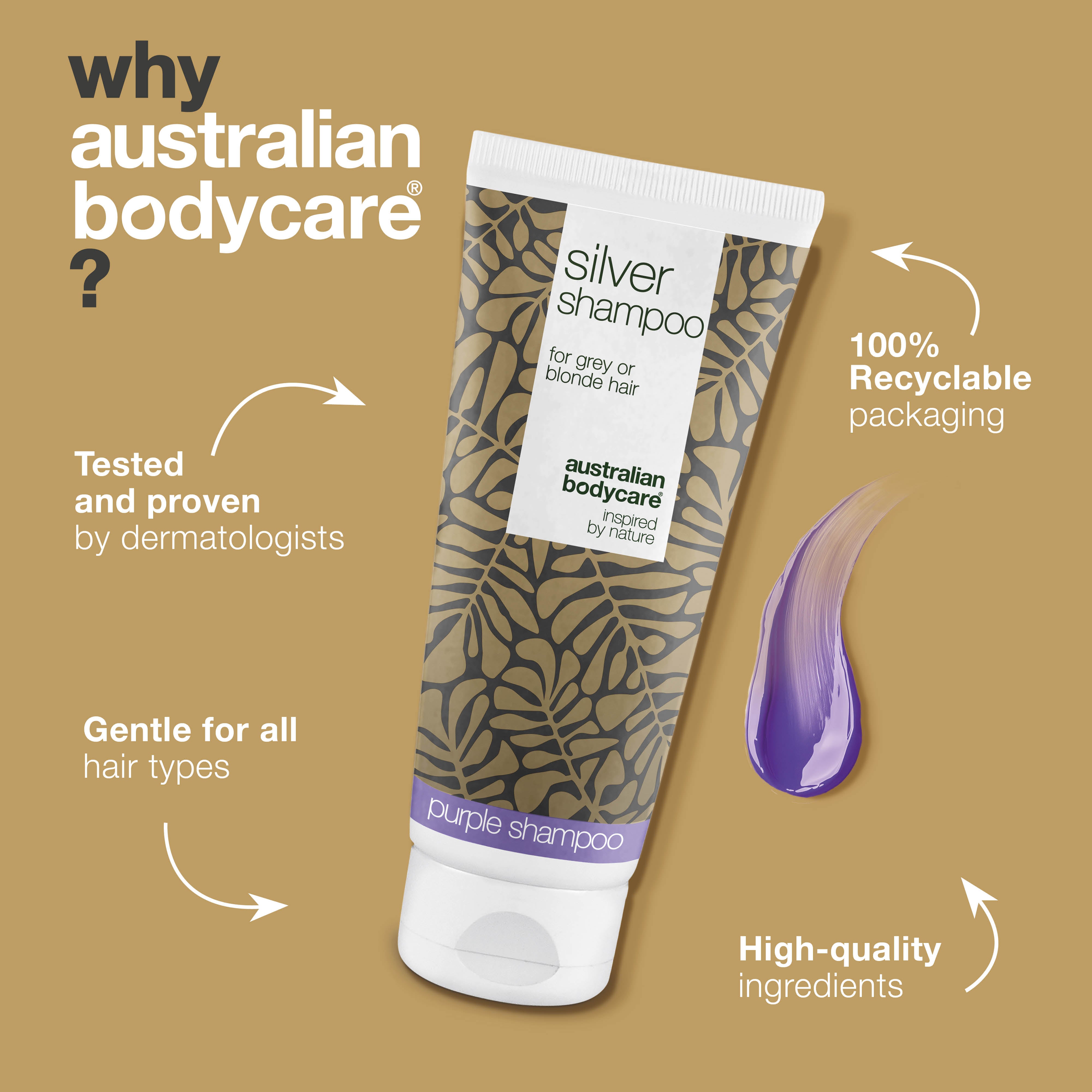 Silver Shampoo – Pre svieže blond a sivé vlasy bez žltého nádychu — Neutralizujte žlté tóny a dodajte vlasom sviežosť a lesk so Silver Shampoo. Ideálne pre prírodné aj farbené vlasy.