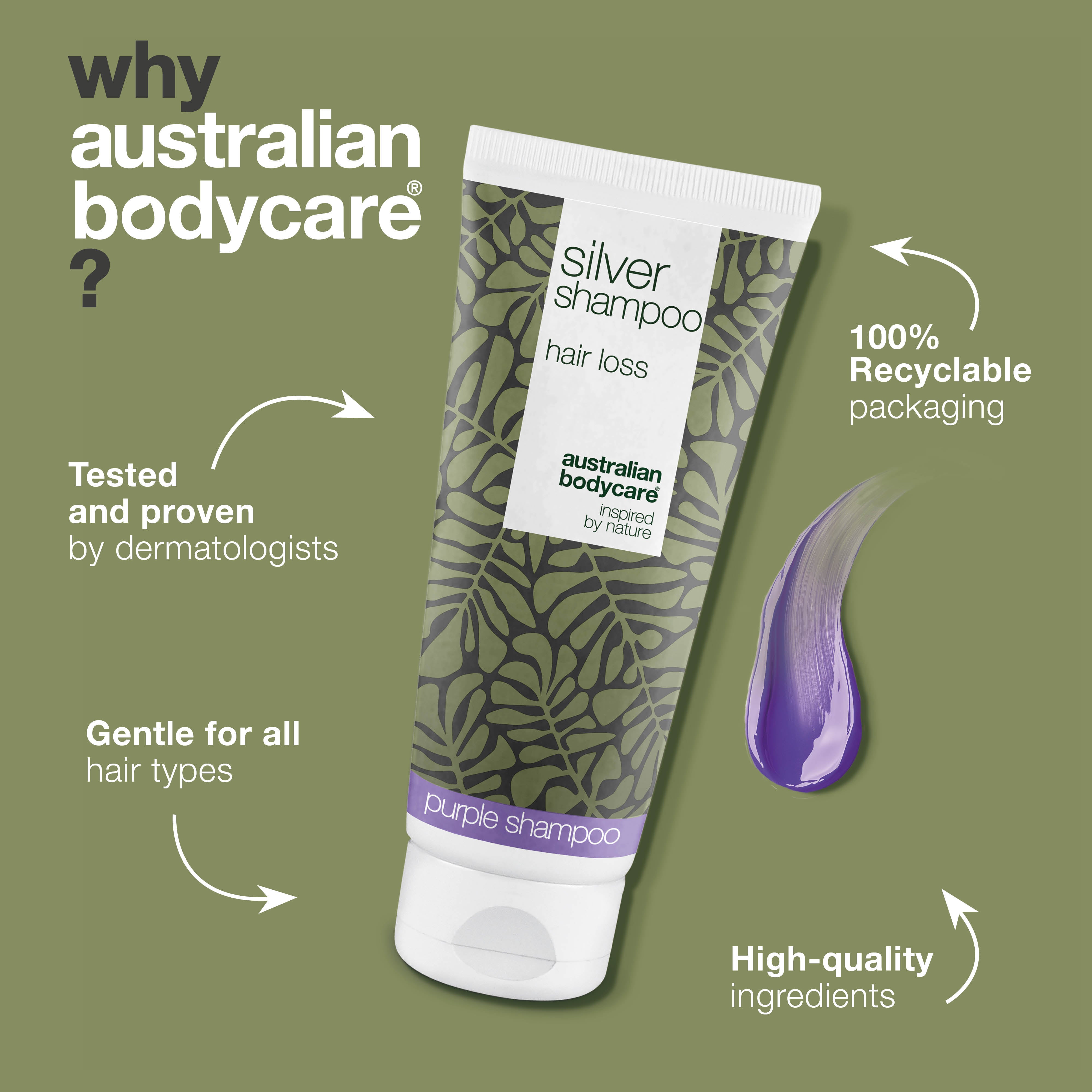 Získajte žiarivé blond alebo sivé vlasy so Silver Shampoo. Odstraňuje žlté tóny, vyživuje pokožku hlavy a podporuje silnejší a zdravší rast vlasov.