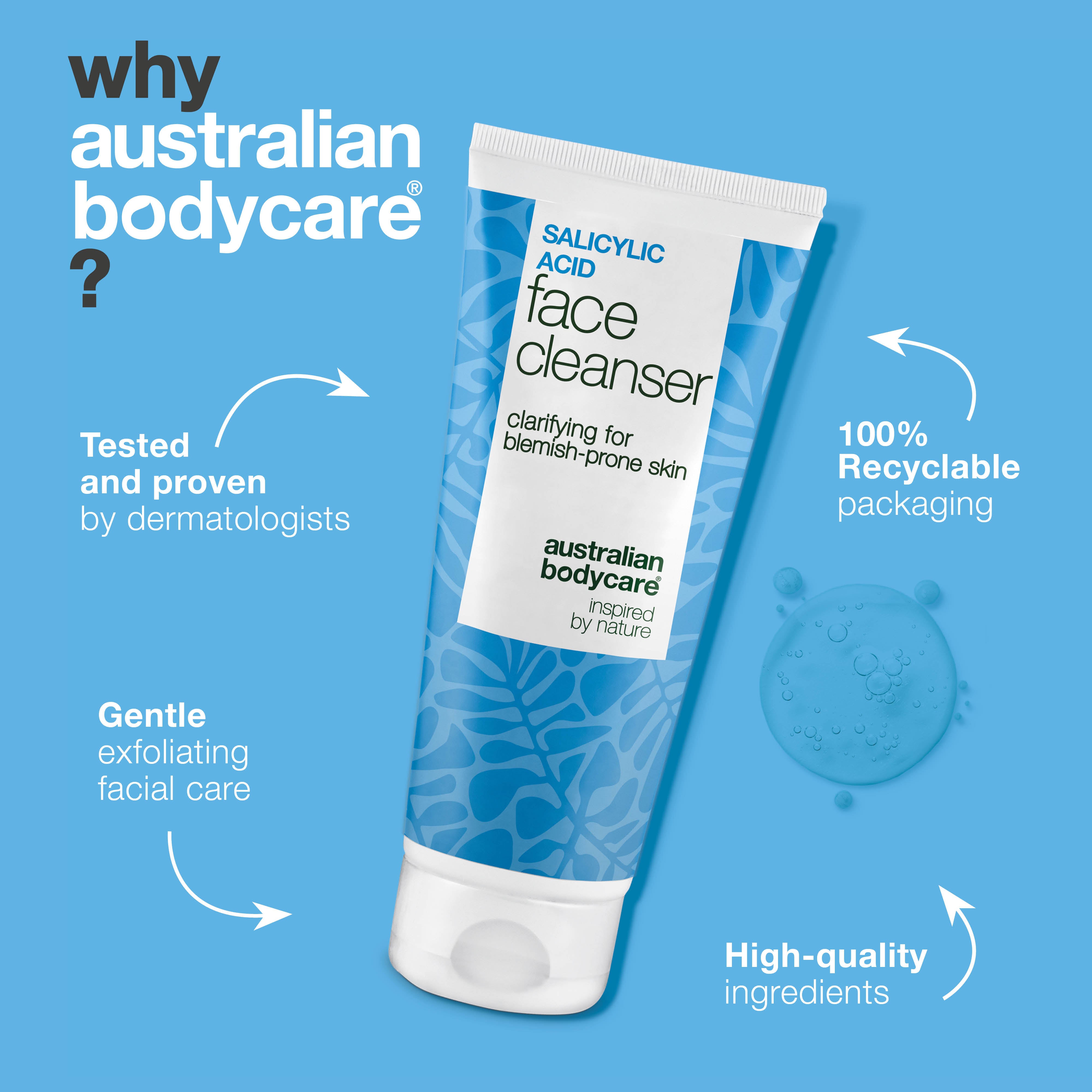 Čistiaci gél s kyselinou salicylovou – čistí póry, redukuje akné, čierne bodky a mastnú pleť