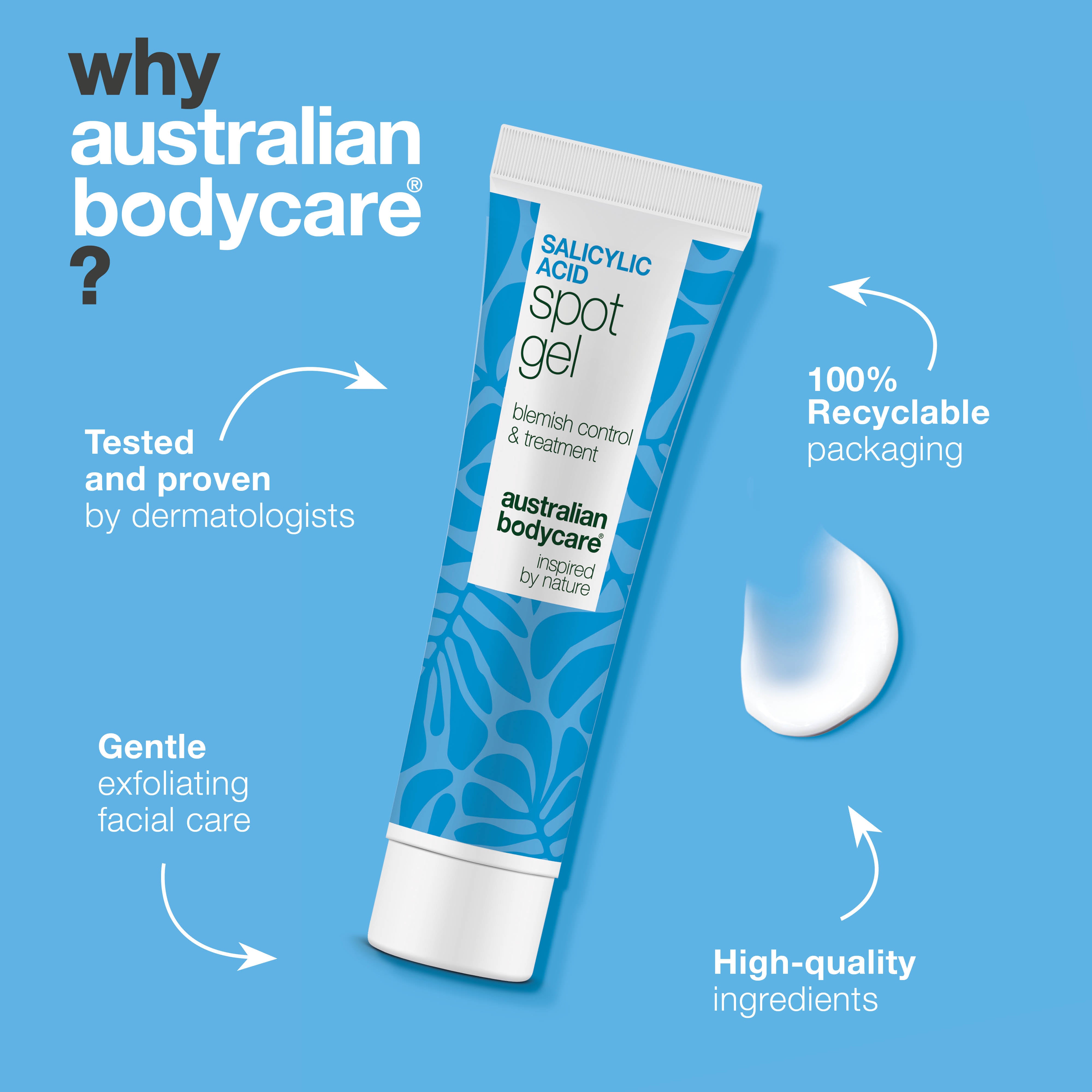 Spot gél s kyselinou salicylovou na akné, čierne bodky a začervenanie – čistí póry a upokojuje pokožku