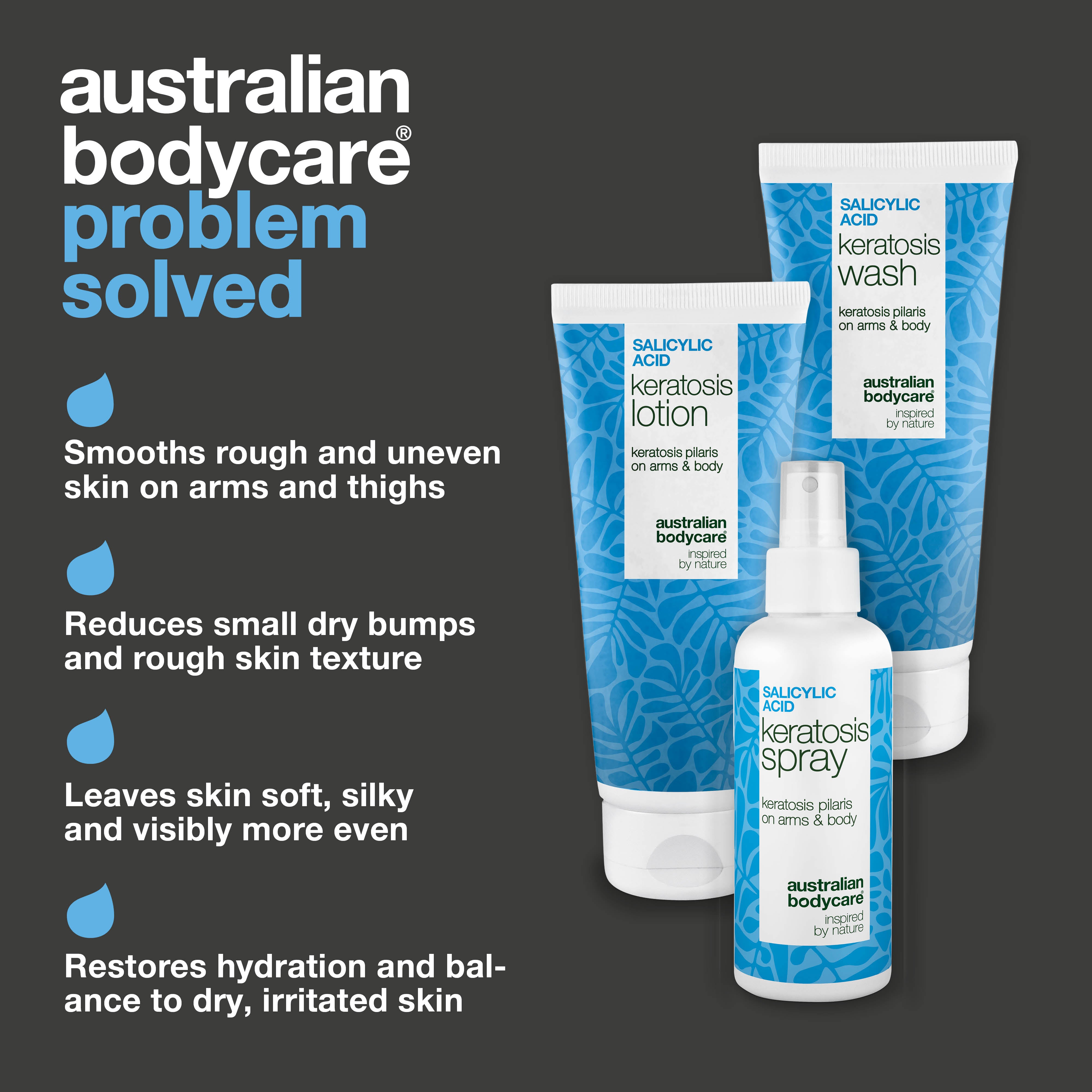 Balíček na Keratosis Pilaris – Zjemňuje drsnú pokožku — Telová starostlivosť na Keratosis Pilaris pomáha pri husacej koži a suchej, nerovnej pokožke pre hladký vzhľad.