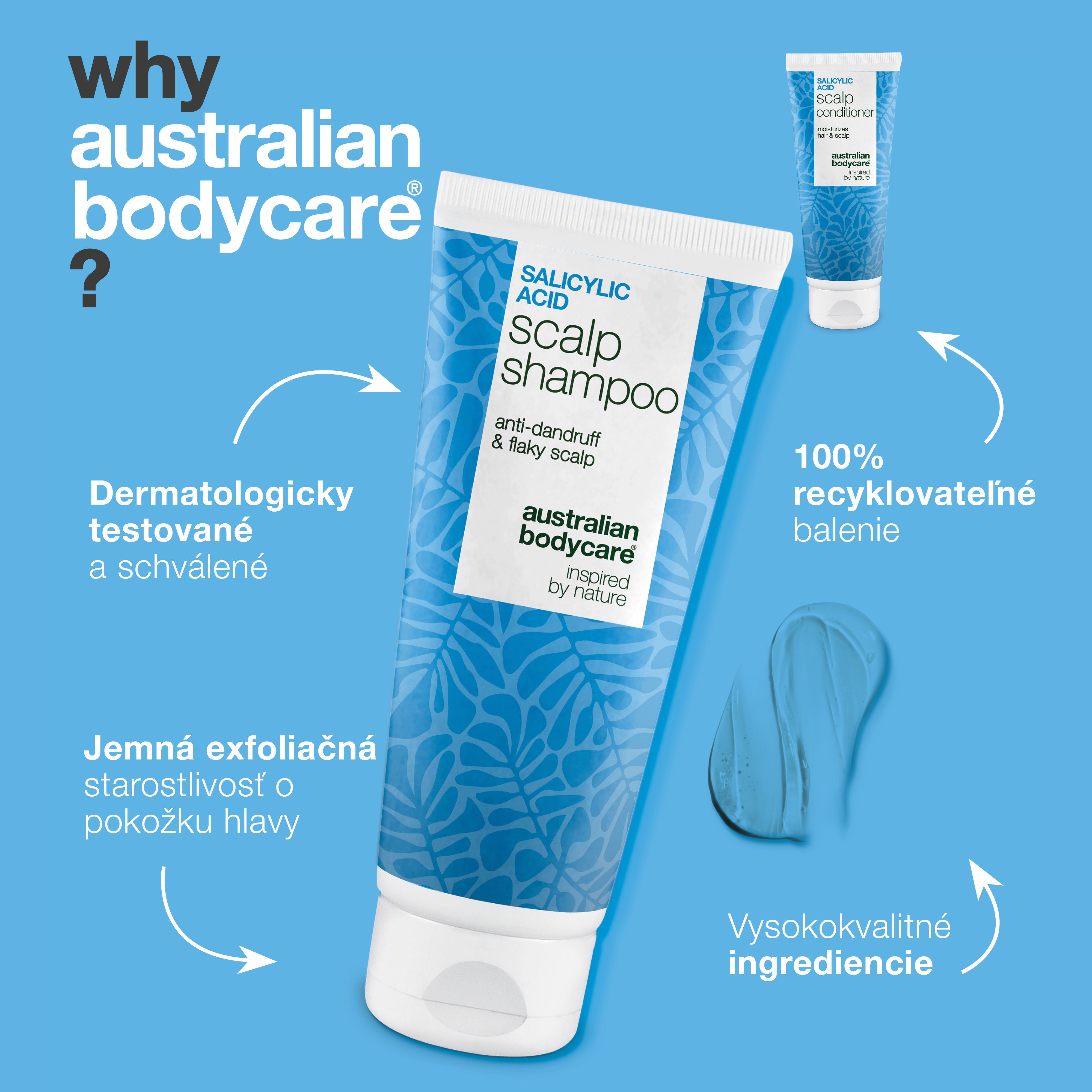 Prečo Australian Bodycare: testované a schválené dermatológmi, šetrná exfoliačná starostlivosť a recyklovateľné obaly