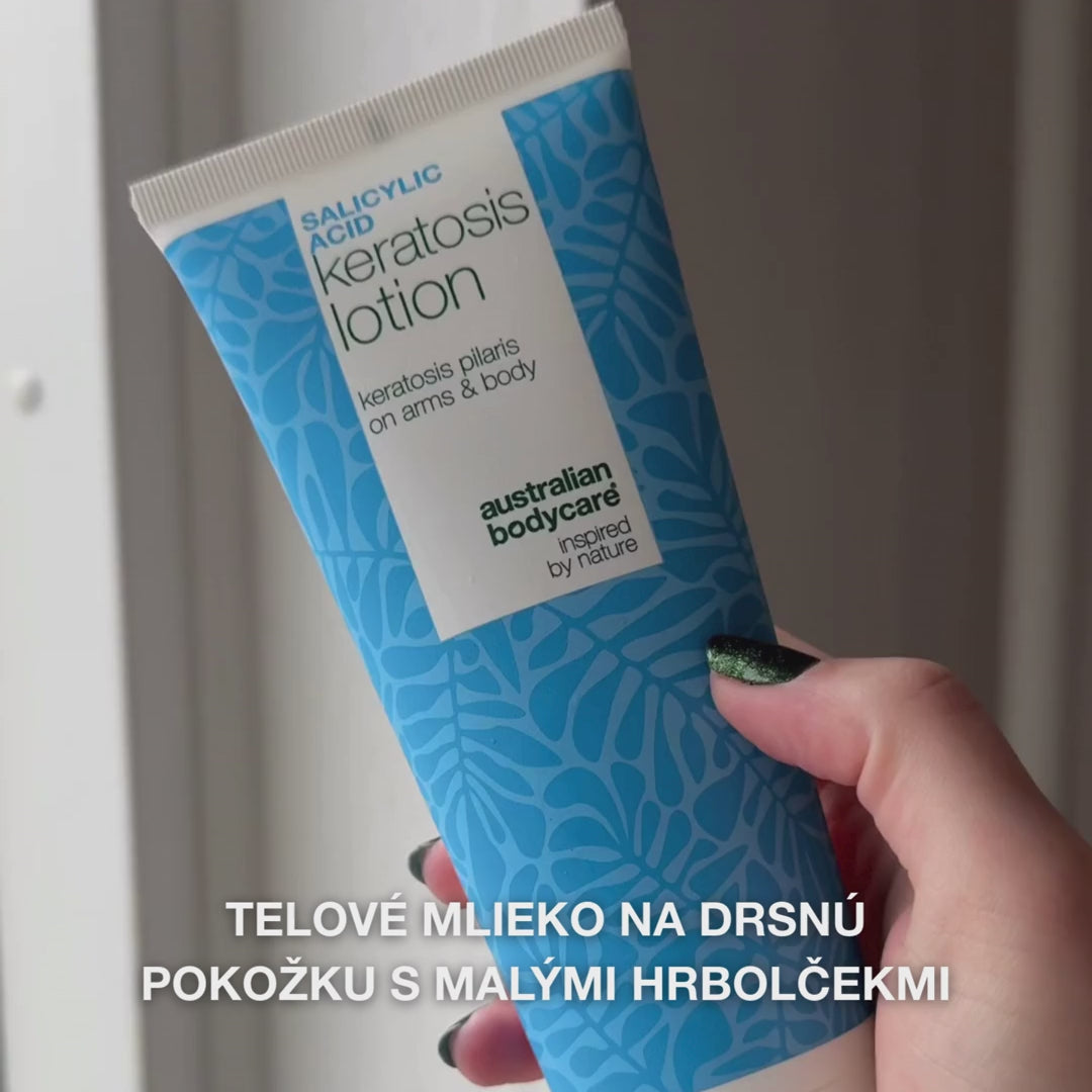 Telové mlieko na keratosis pilaris redukuje hrčky a zjemňuje pokožku. Obsahuje kyselina salicylová, niacinamid a zinok PCA.