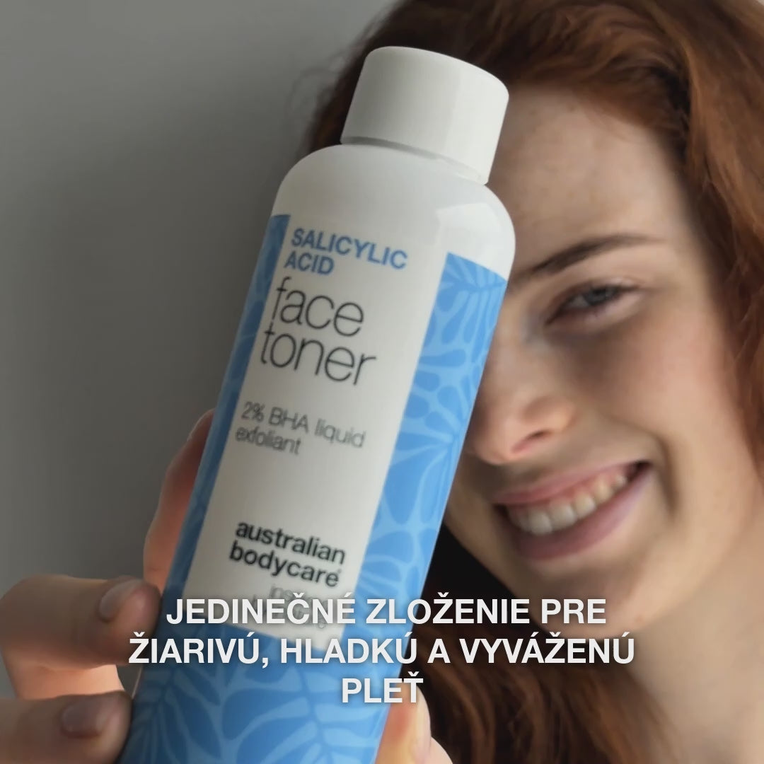 Peeling s kyselinou salicylovou na akné a rozšírené póry — Toner s kyselinou salicylovou čistí póry, redukuje akné a lesk. Vhodný na každodennú starostlivosť o problematickú pleť.