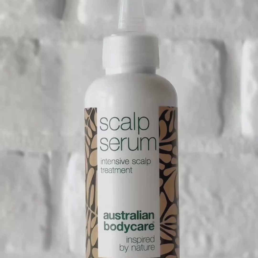 Sérum na pokožku hlavy proti lupinám a suchej pokožke – zmierňuje svrbenie, mastné vlasy a podráždenie – Australian Bodycare
