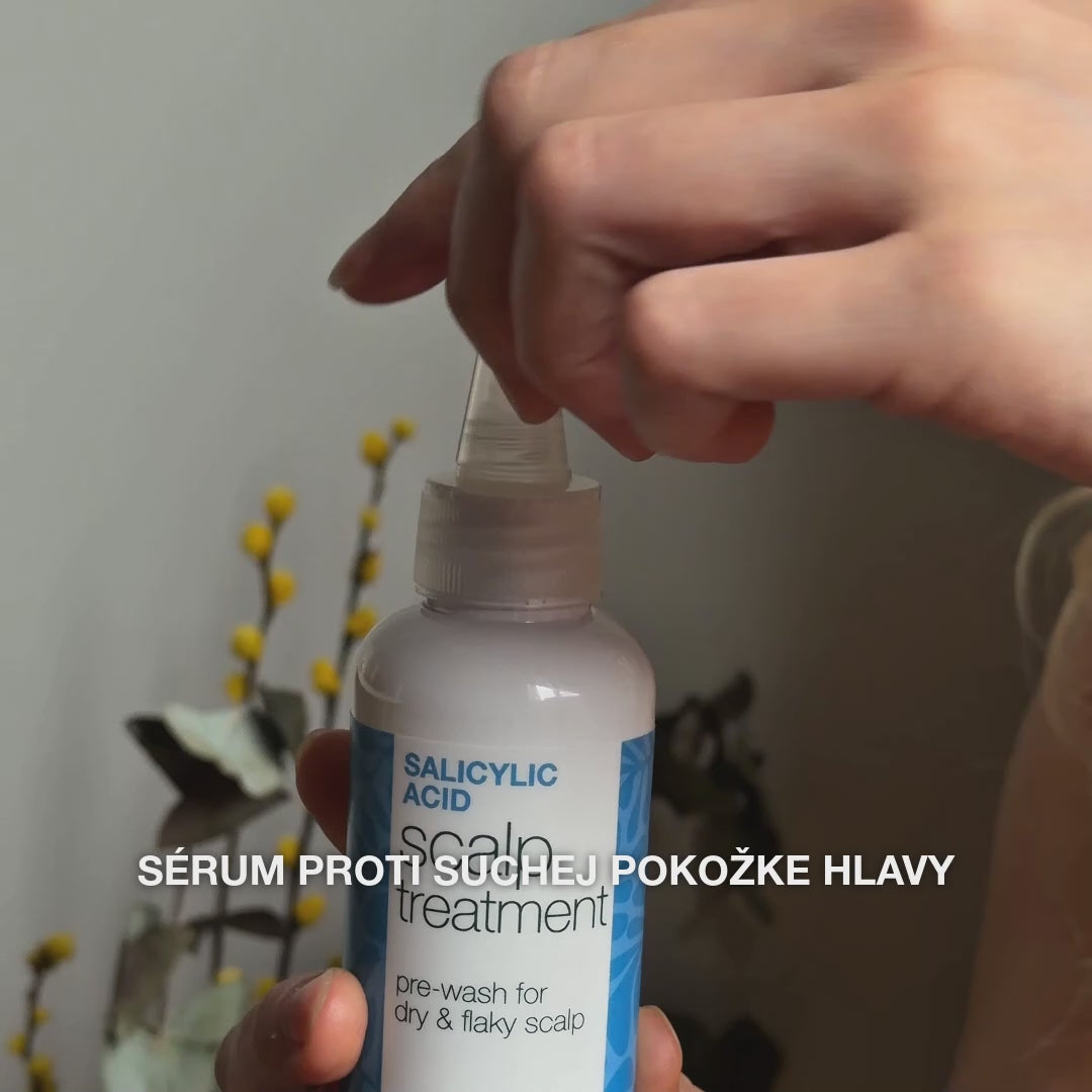 Kúra na pokožku hlavy s kyselinou salicylovou na lupiny, svrbenie a mastnotu — Kúra s kyselinou salicylovou pre šupinatú a svrbivú pokožku hlavy. Jemne exfoliuje a nastoľuje rovnováhu pred umývaním.