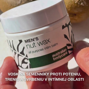 Nut Wax pre mužov proti poteniu, treniu a zápachu v intímnej oblasti. Hydratuje a chráni pokožku pomocou bambuckého masla, skvalánu a bisabololu.
